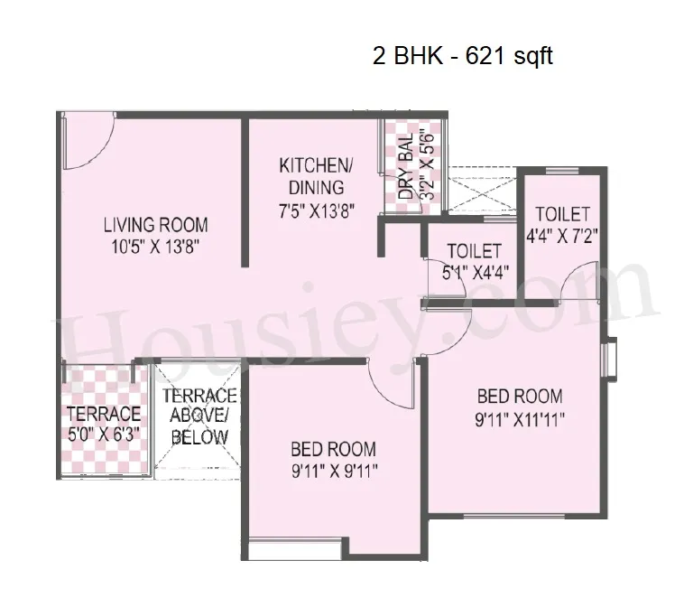 Splendid Park Unit plan - 621 sq.ft.