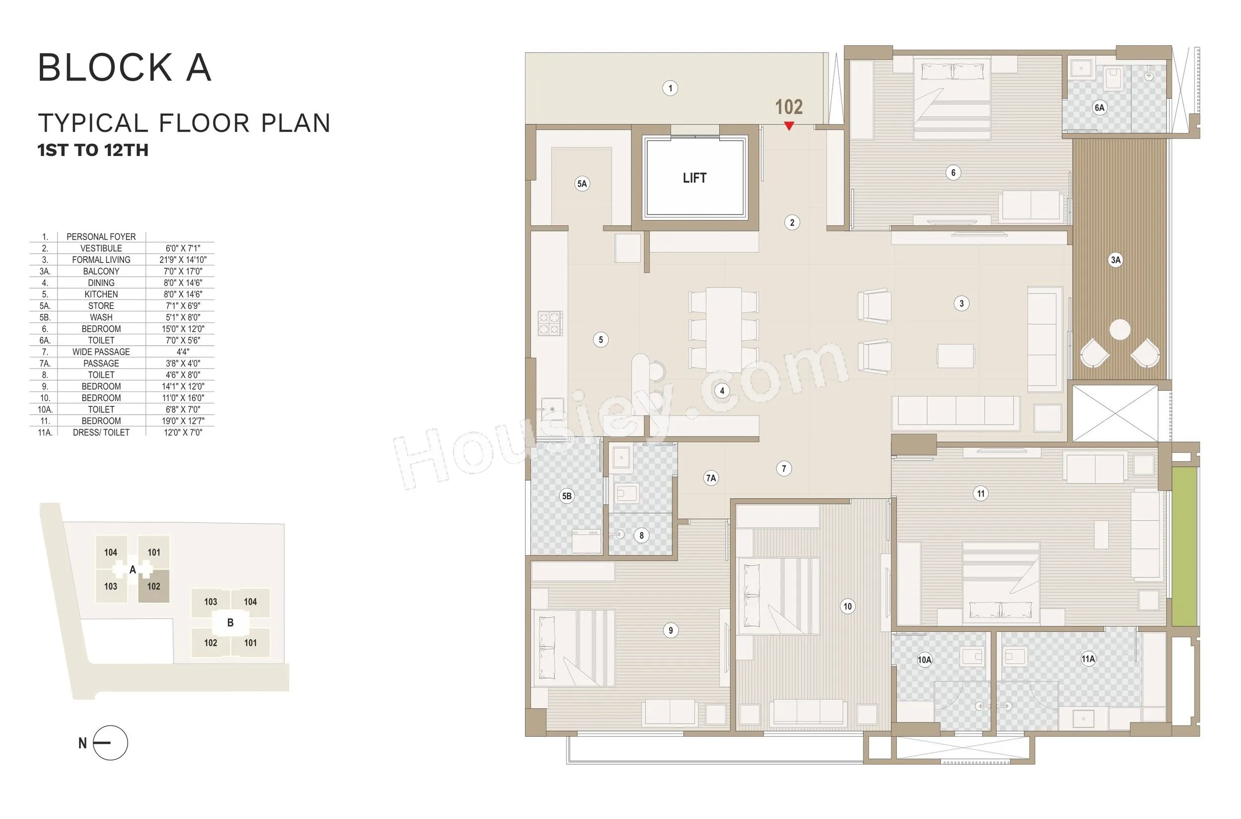 Swati Symphony Unit plan - 3492 sq.ft.