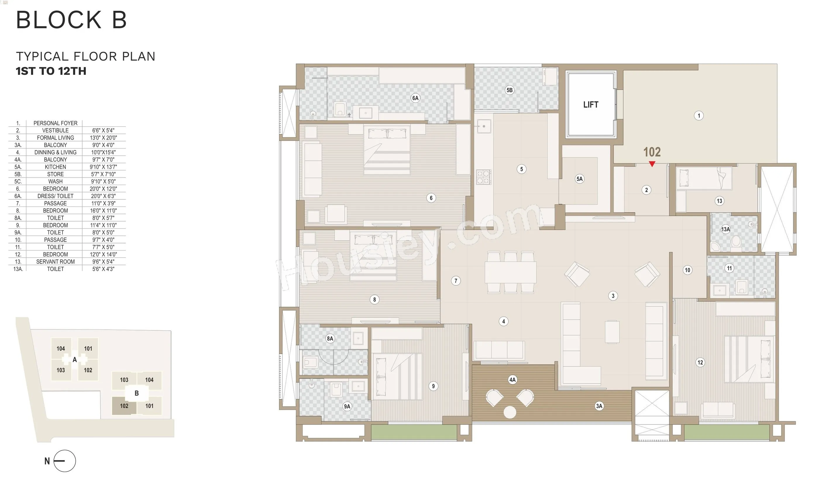 Swati Symphony Unit plan - 3593 sq.ft.