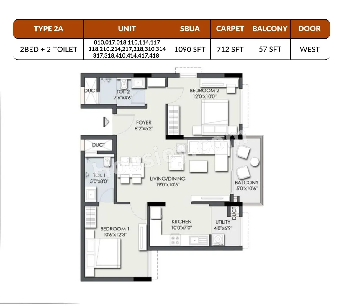 TG Heritage Unit plan - 712 sq.ft.