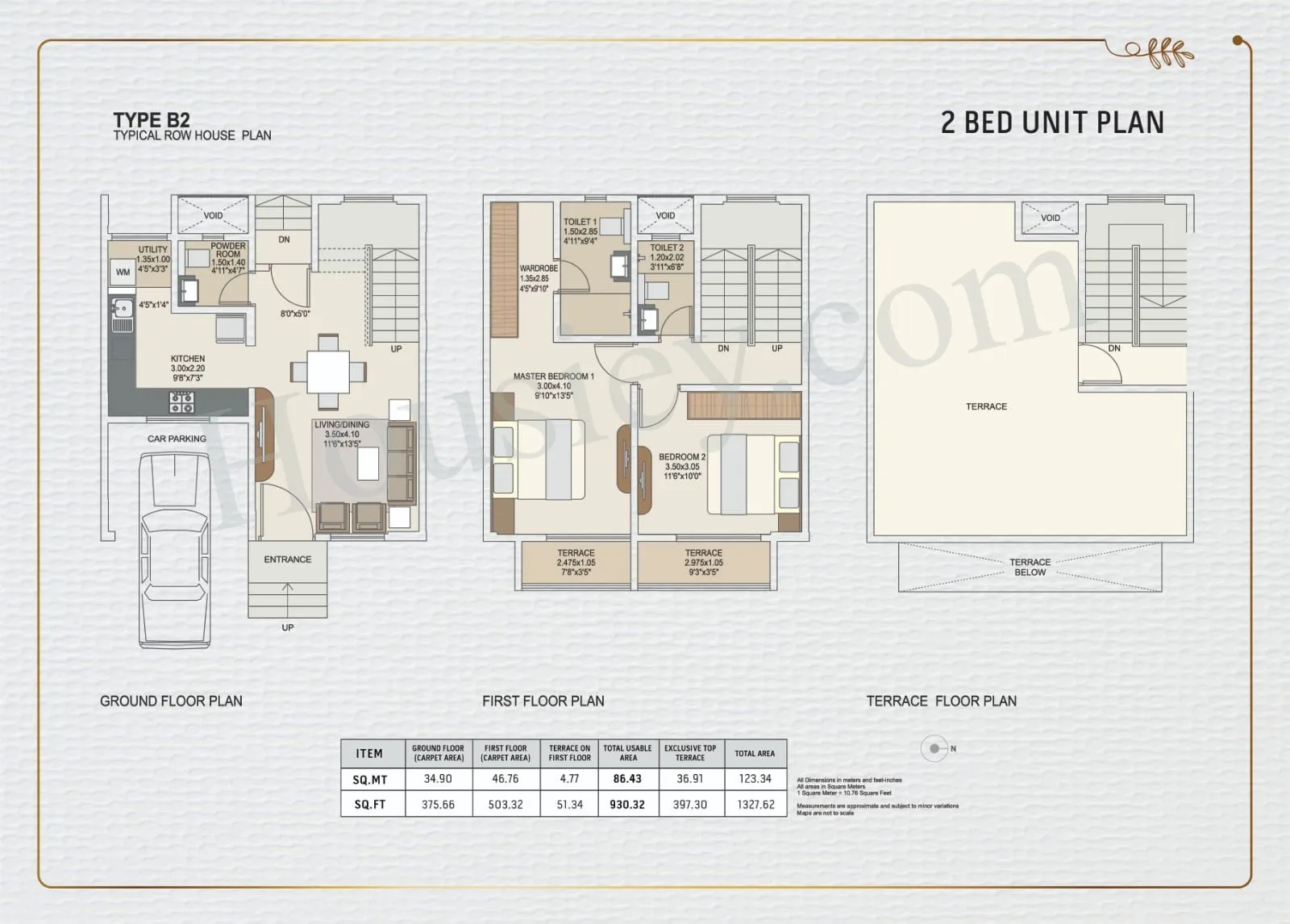 Tata Sense 66 Unit plan - 1327 sq.ft.