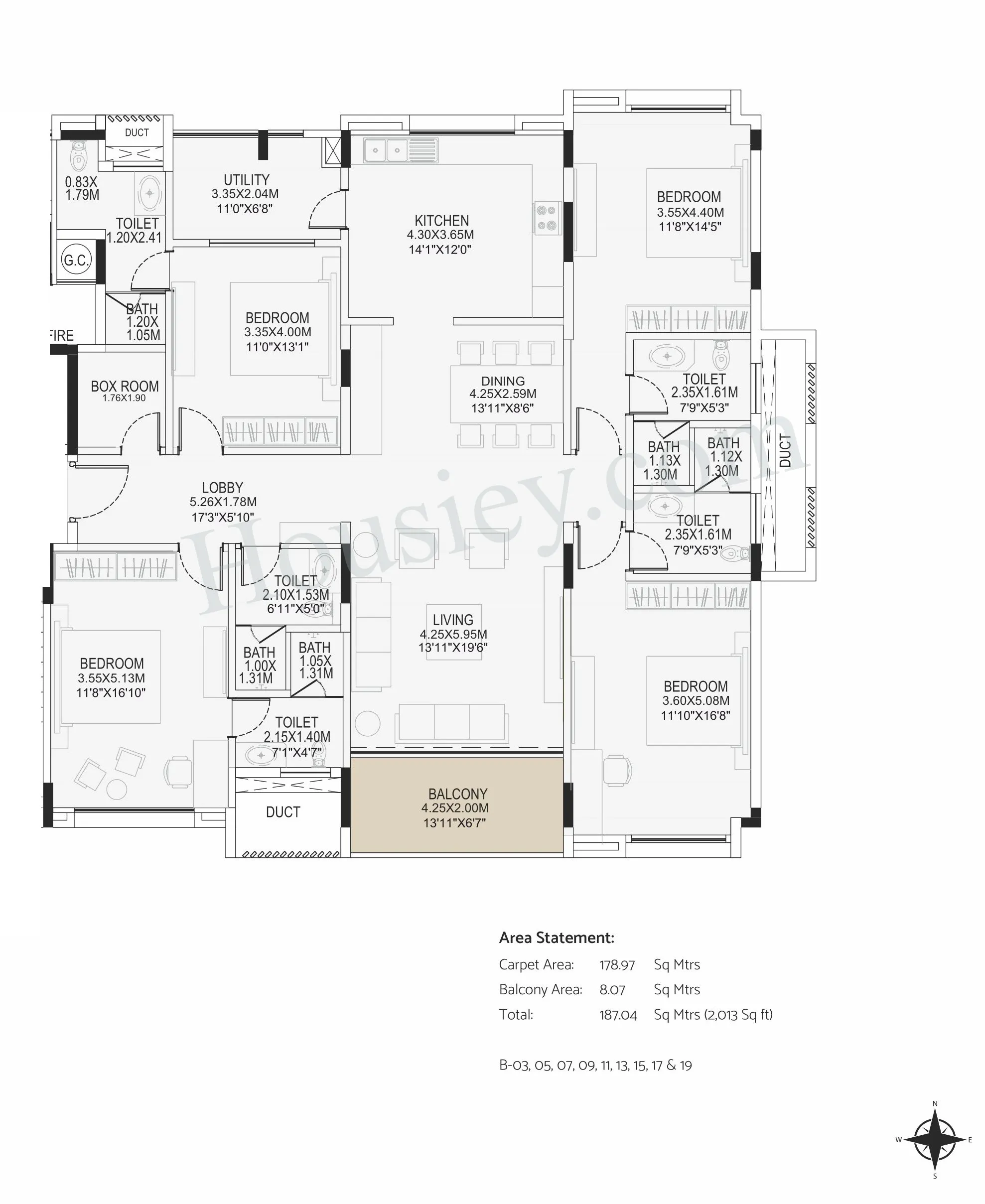 Almal The Terraces Phase 2 Unit plan - 2013 sq.ft.