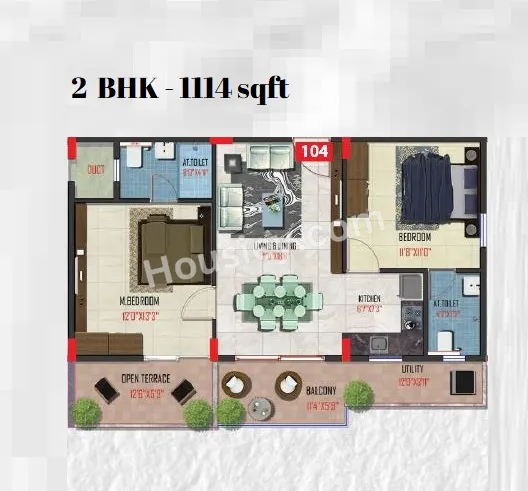 Transformers Aspire Unit plan - 779 sq.ft.