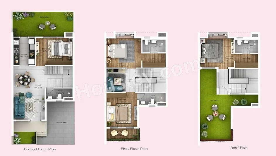 True Blue Napa Valley Unit plan - 3551 sq.ft.