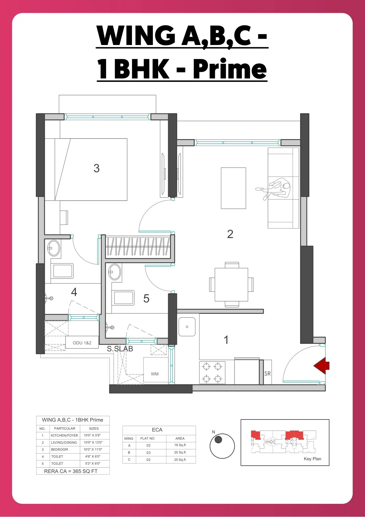 Uk Iona Unit plan - 385 sq.ft.