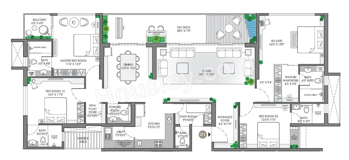 Vj Portia Grande Unit plan - 2245 sq.ft.