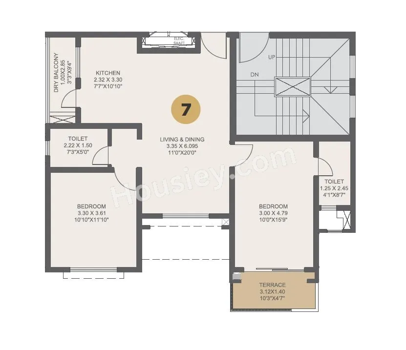 VTP Beaumonde Unit plan - 792 sq.ft.
