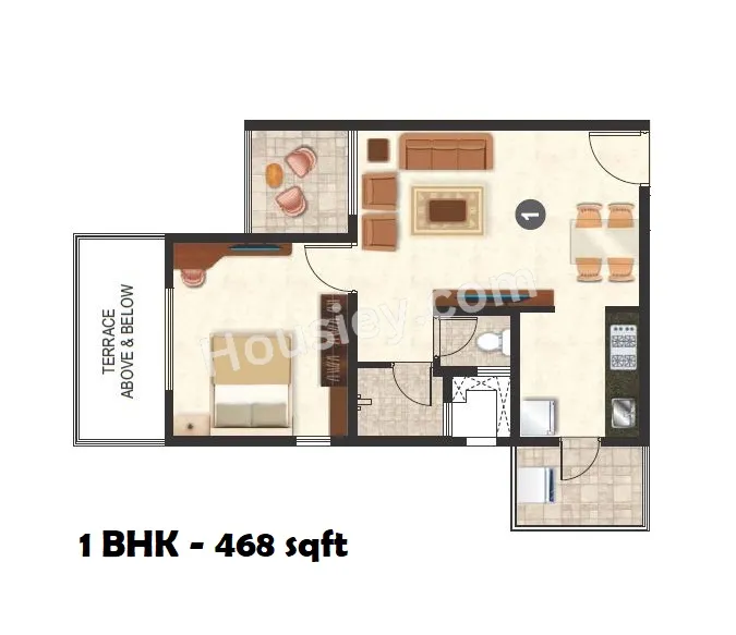 VTP Leonara Unit plan - 468 sq.ft.