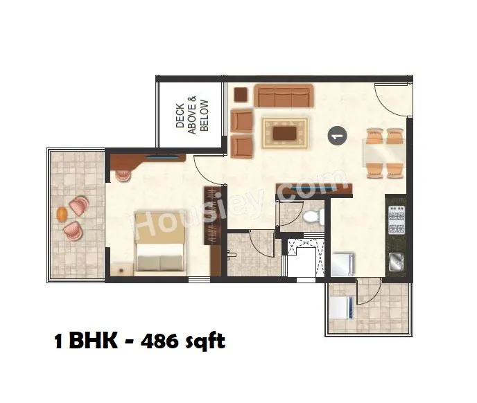 VTP Leonara Unit plan - 486 sq.ft.