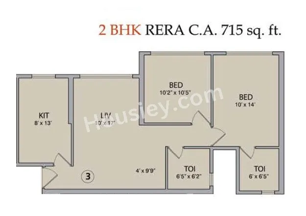 Unit plan - 715 sq.ft.