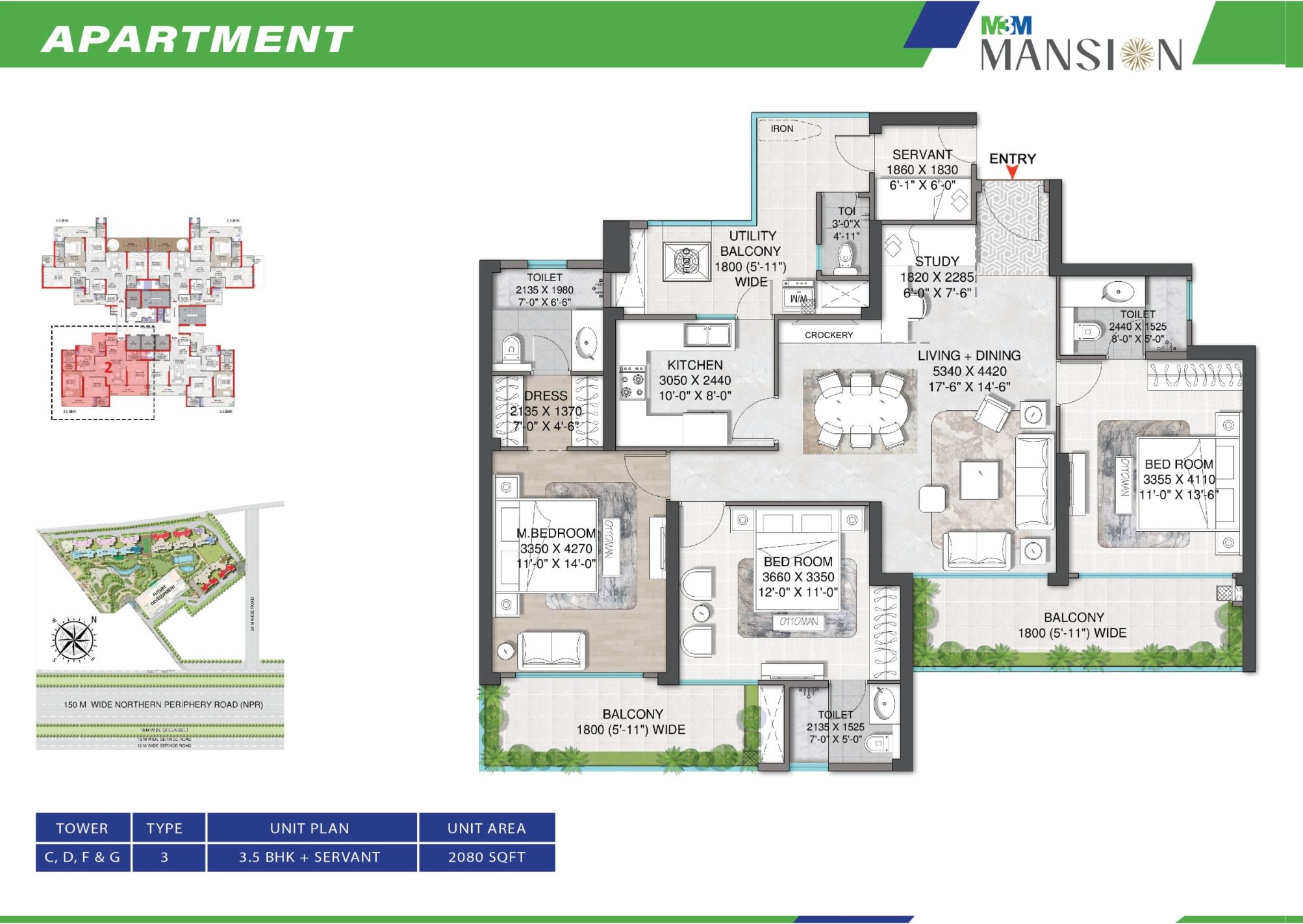 Unit plan - 1350 sq.ft.