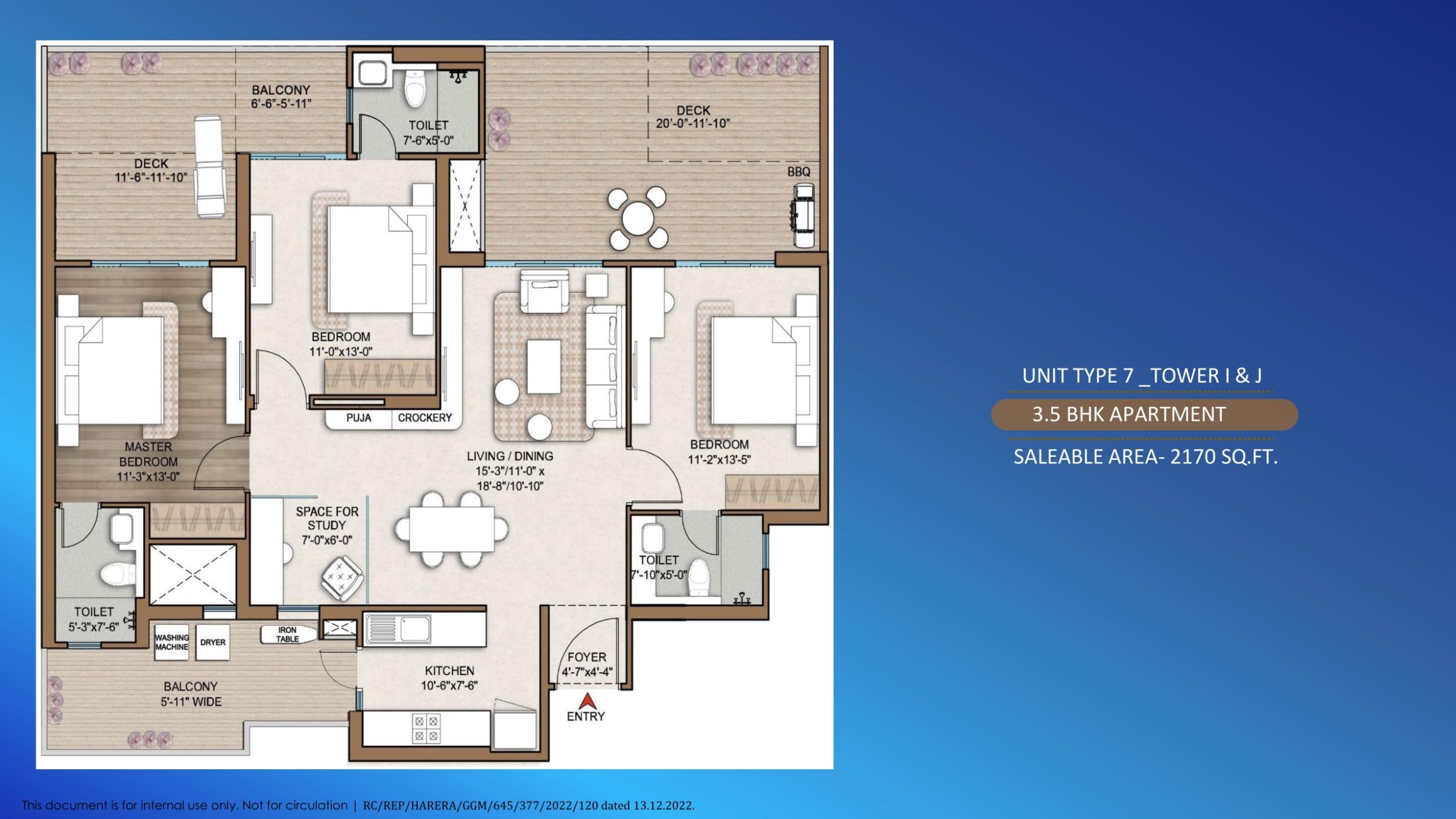 Smart World One DXP Unit plan - 1410 sq.ft.
