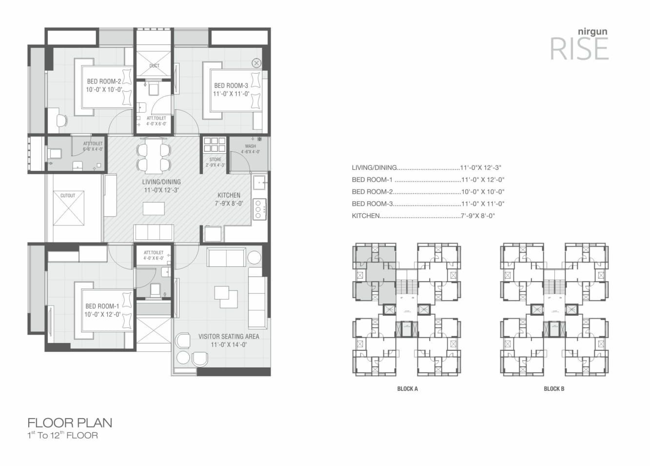 Unit plan - 990 sq.ft.