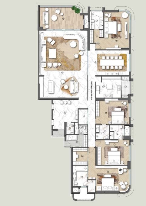 Lodha Cullinan Versova Unit plan - 4259 sq.ft.