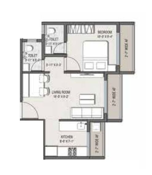 Unit plan - 339 sq.ft.