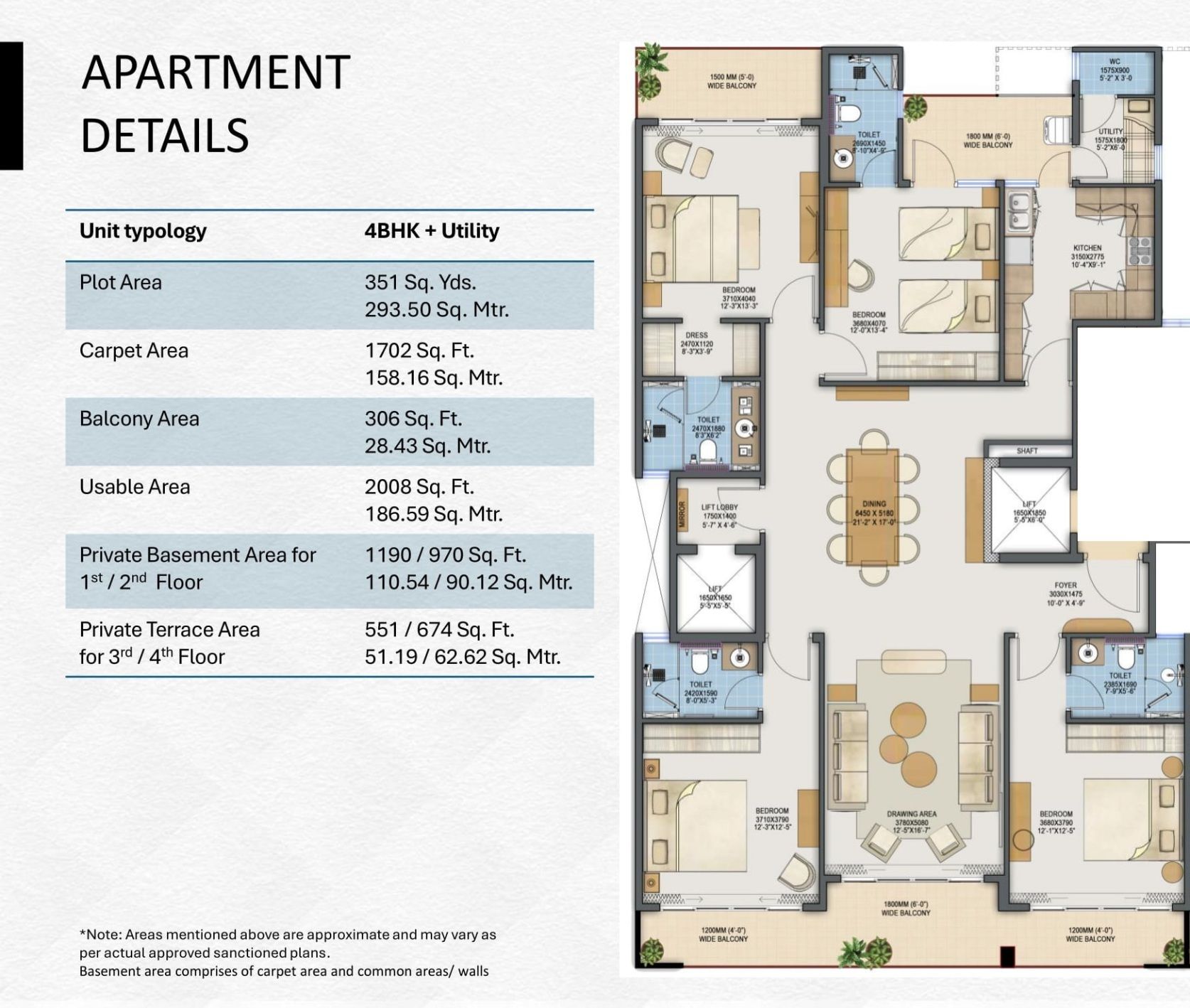Unit plan - 1700 sq.ft.