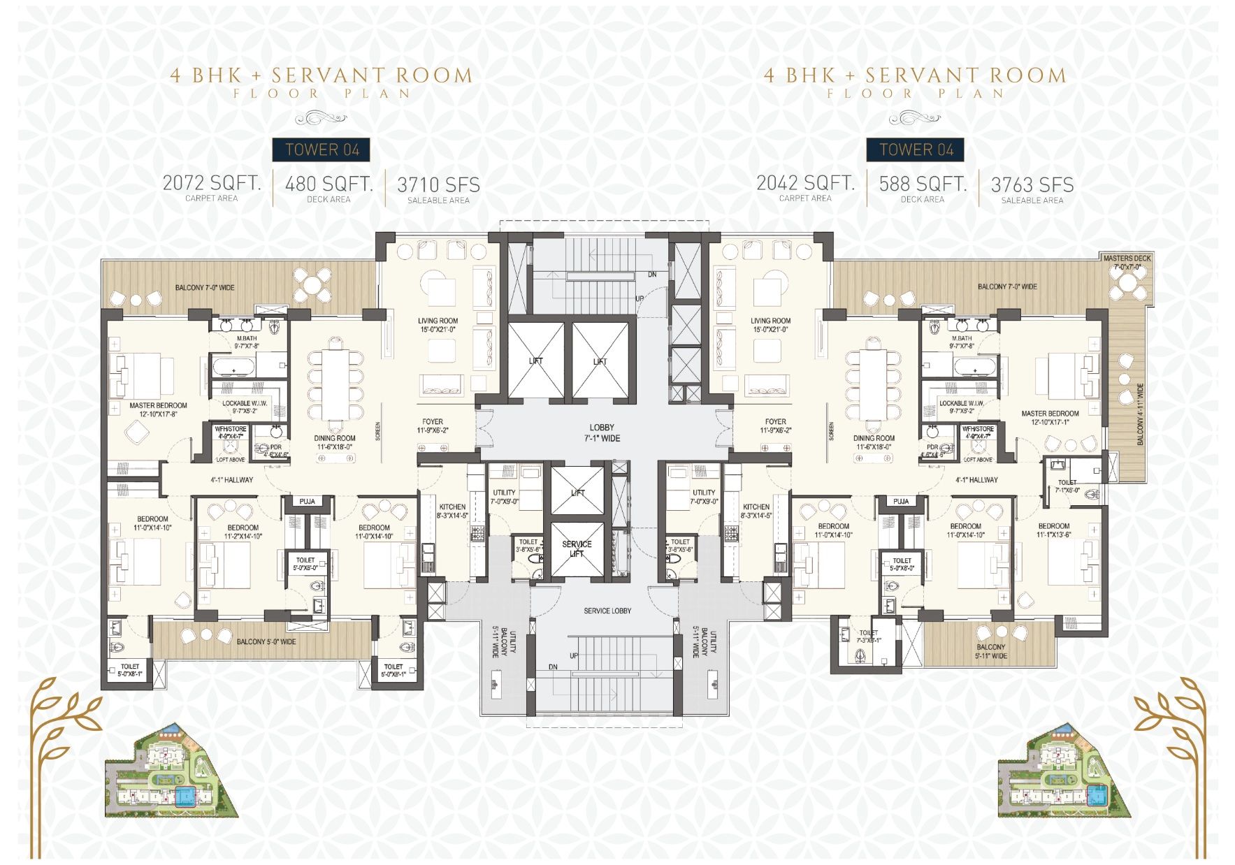 Unit plan - 2073 sq.ft.