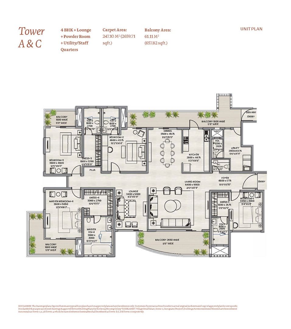 Unit plan - 2660 sq.ft.