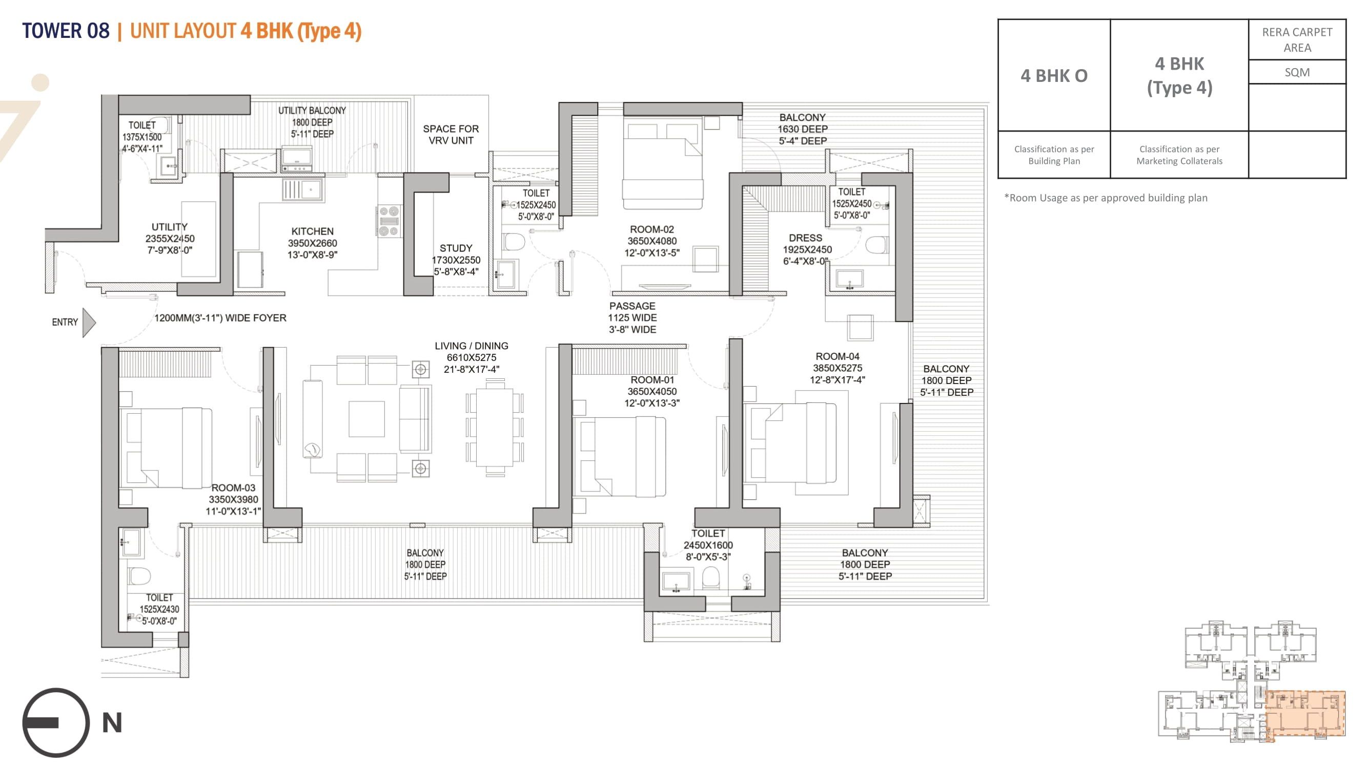 Unit plan - 2500 sq.ft.