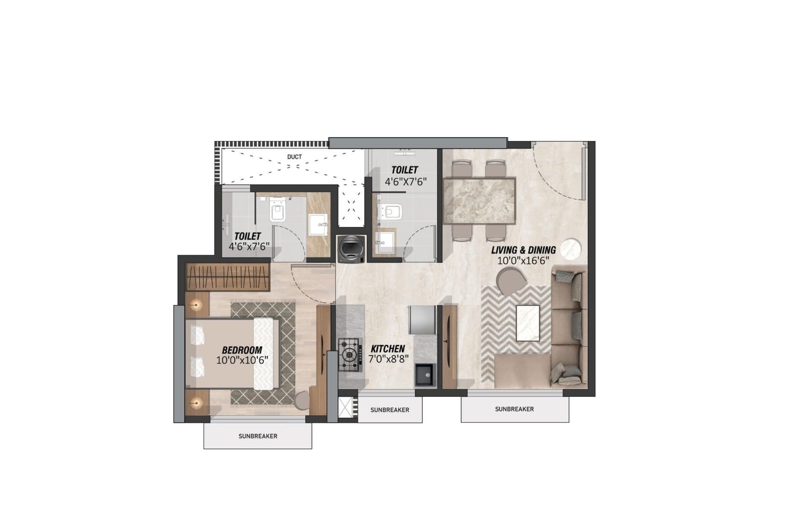 Unit plan - 421 sq.ft.