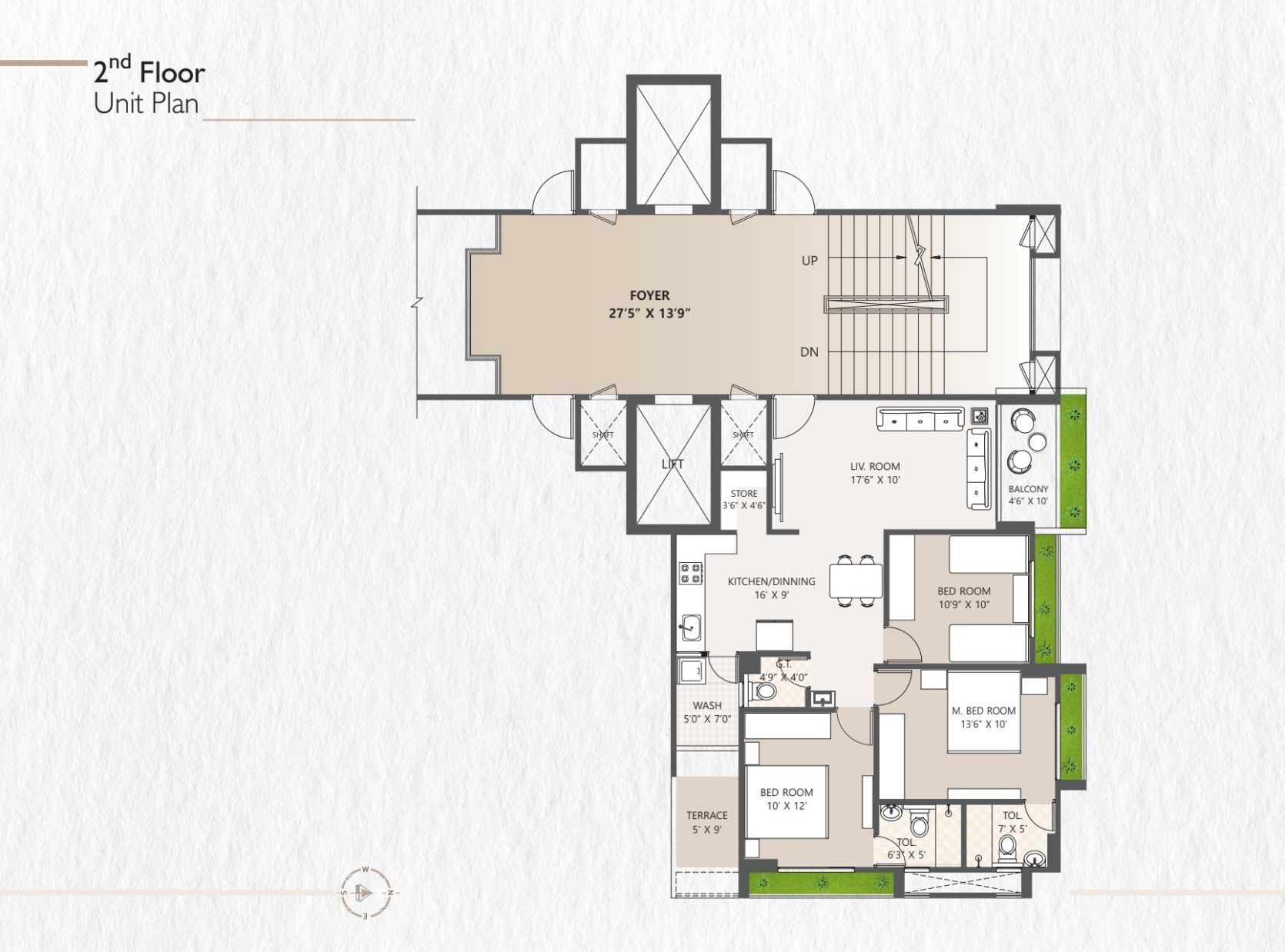 Unit plan - 1014 sq.ft.
