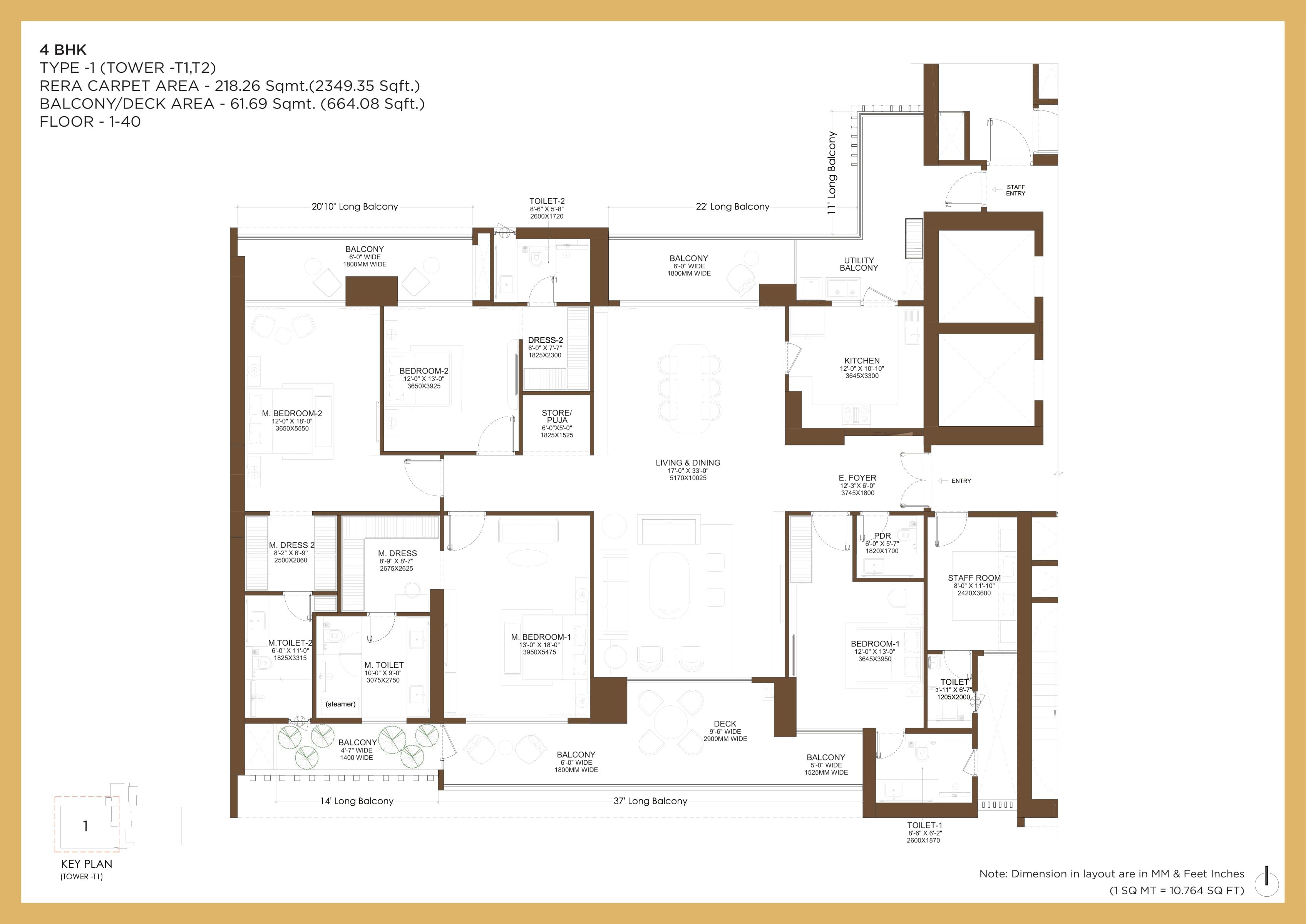 Unit plan - 2350 sq.ft.