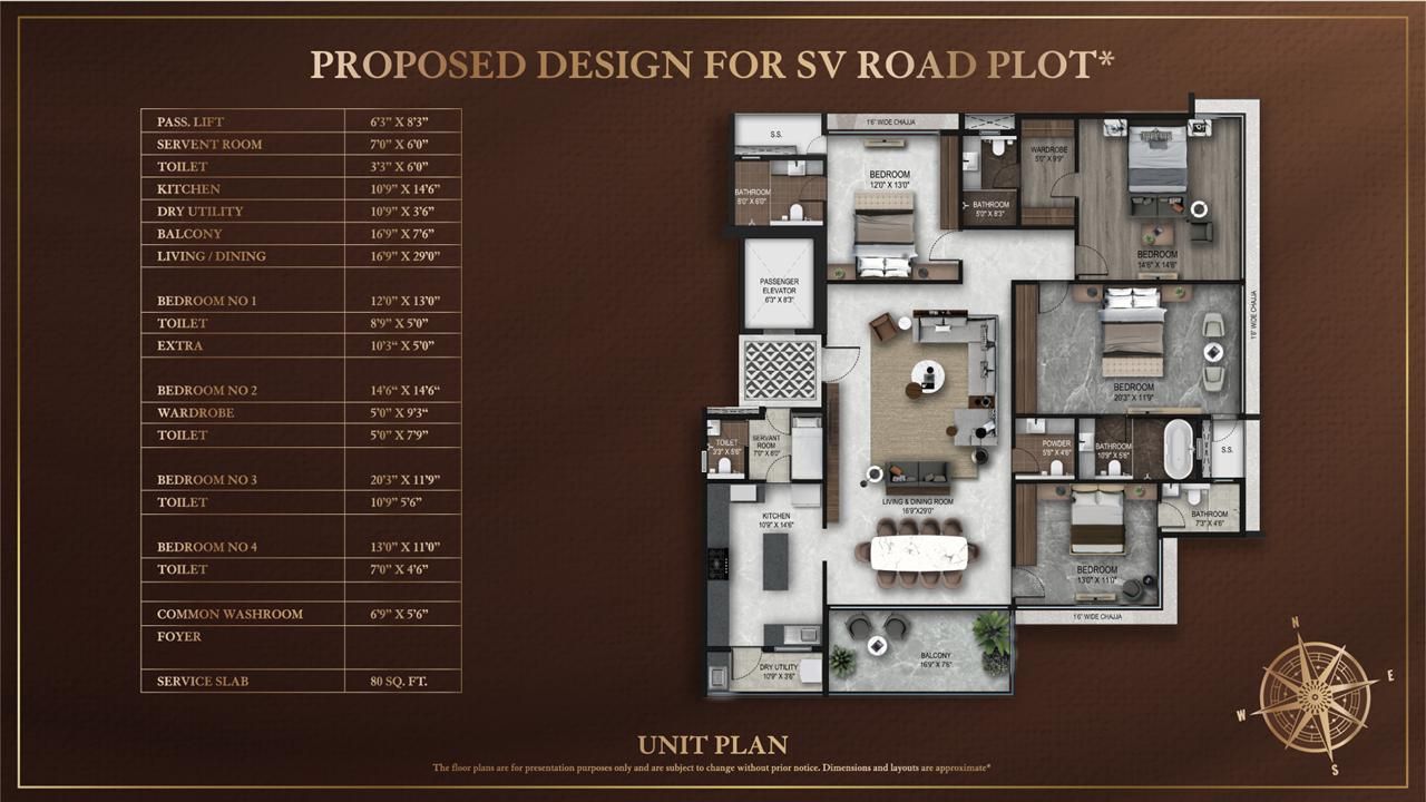 Unit plan - 1950 sq.ft.