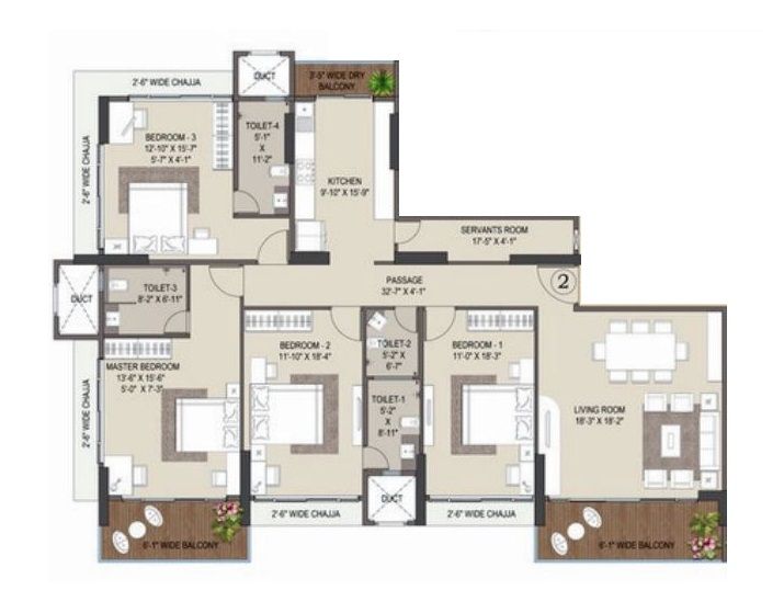 Unit plan - 2097 sq.ft.