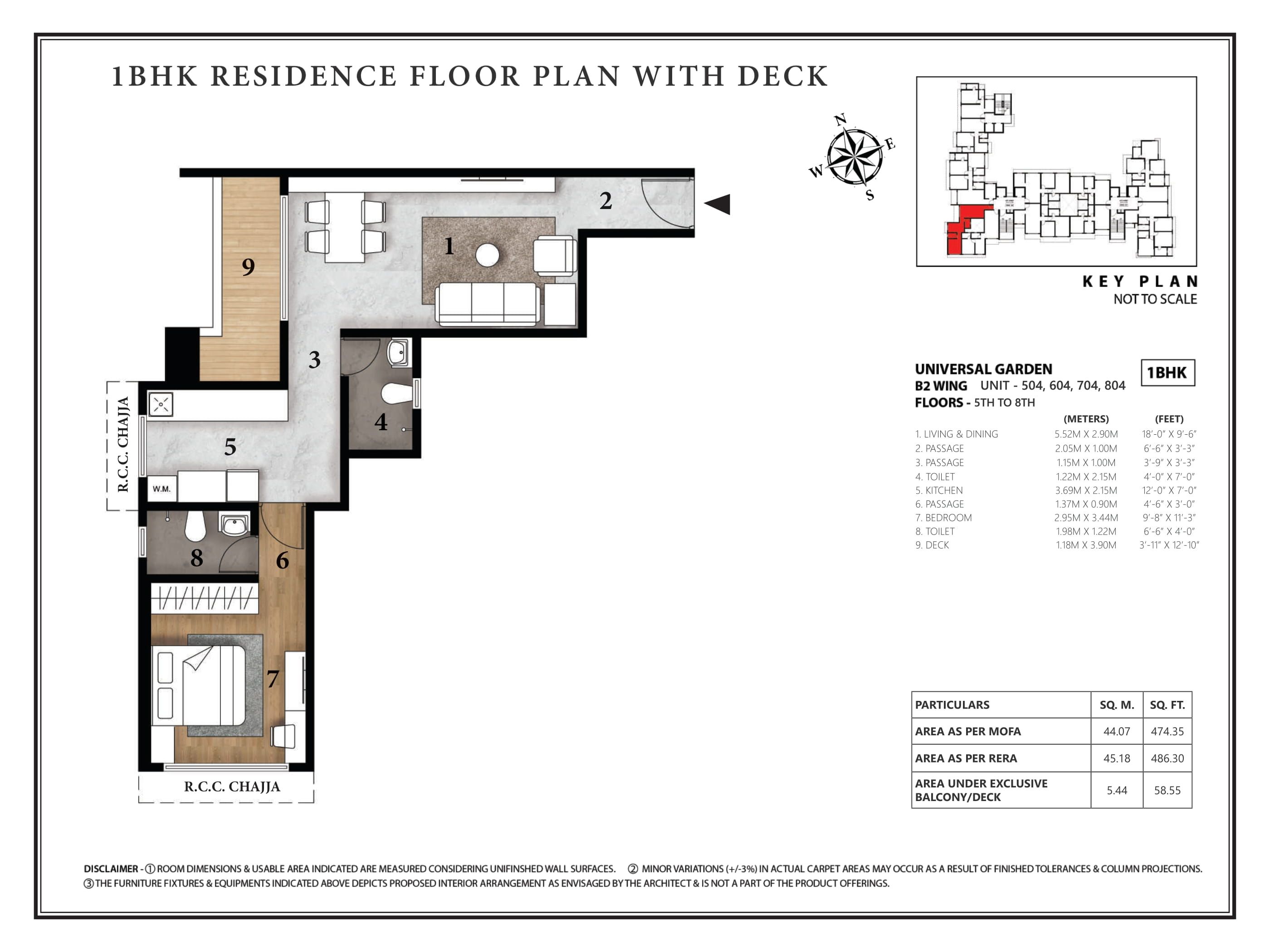 Unit plan - 486 sq.ft.