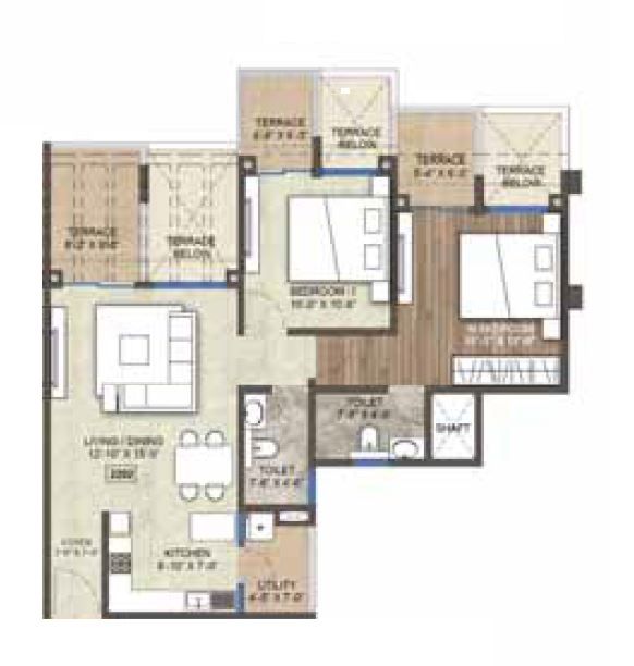 Unit plan - 670 sq.ft.