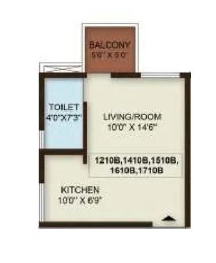 Prithvi Dink Unit plan - 233 sq.ft.