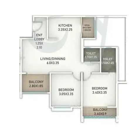 Sanskruti Panchtatva Unit plan - 787 sq.ft.