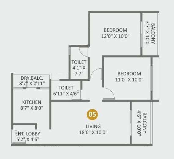 Engineers EH Towers Unit plan - 776 sq.ft.