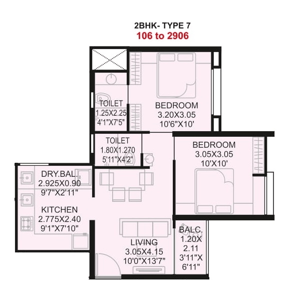 Unit plan - 576 sq.ft.