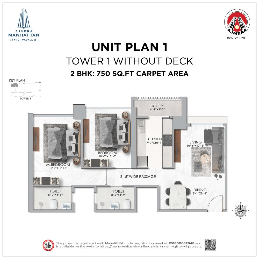 Unit plan - 750 sq.ft.