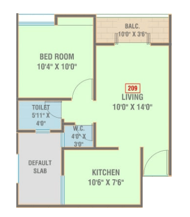 Unit plan - 449 sq.ft.