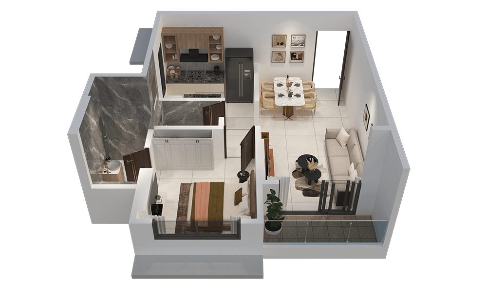 Unit plan - 475 sq.ft.