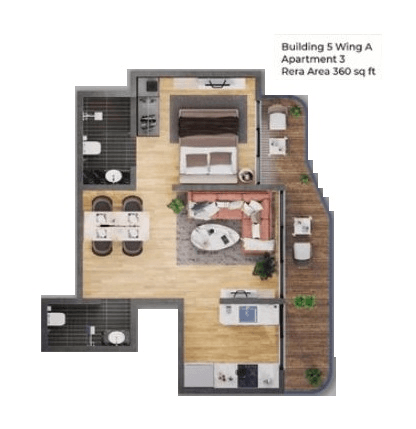 Avant Heritage Unit plan - 360 sq.ft.