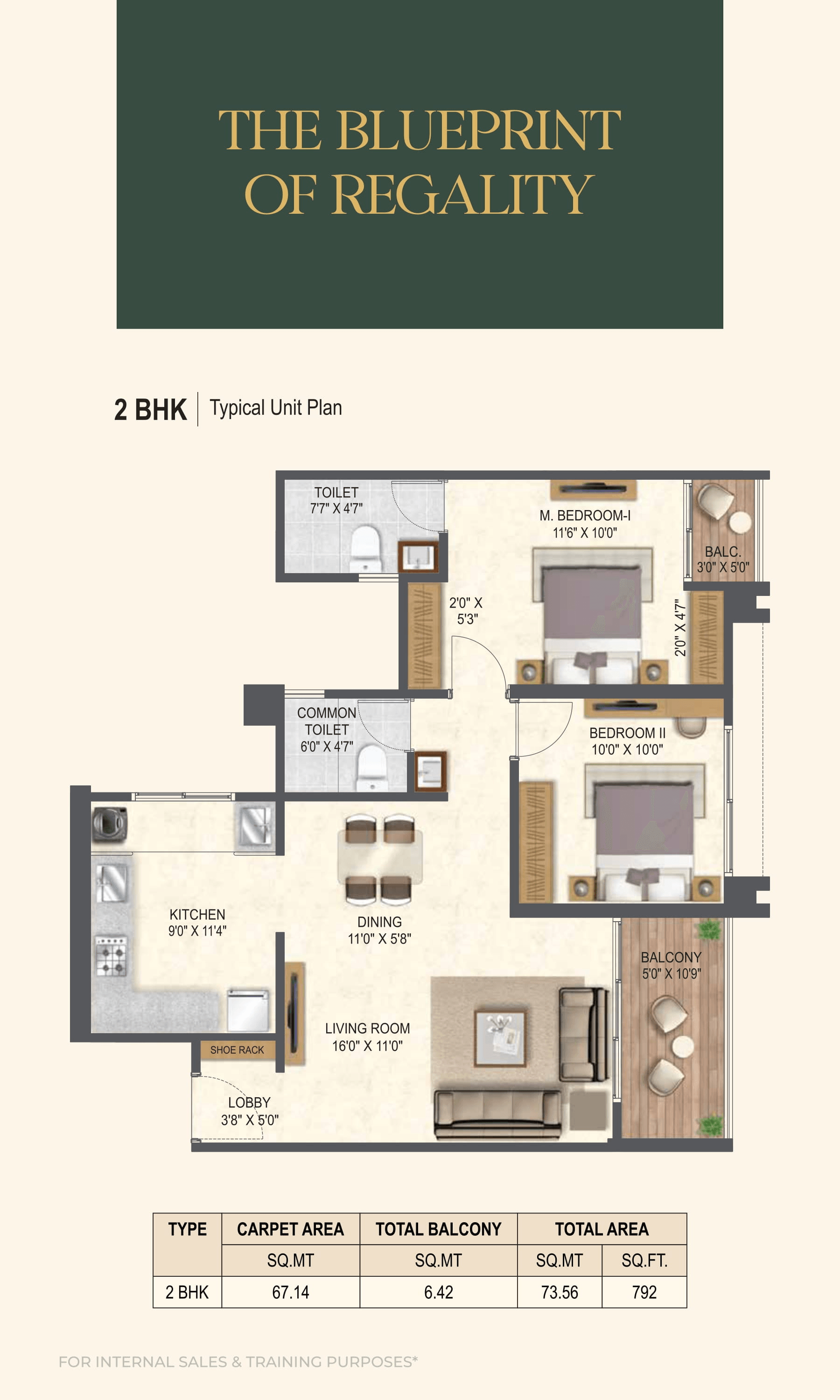 Unit plan - 792 sq.ft.