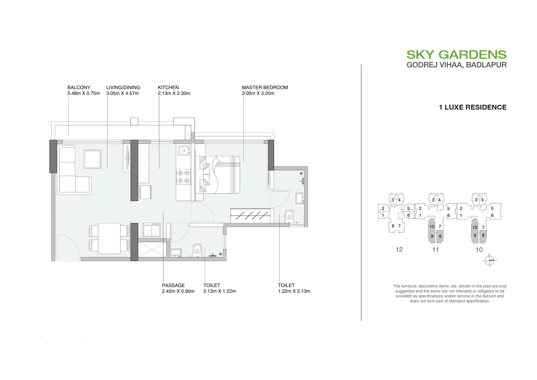 Unit plan - 466 sq.ft.