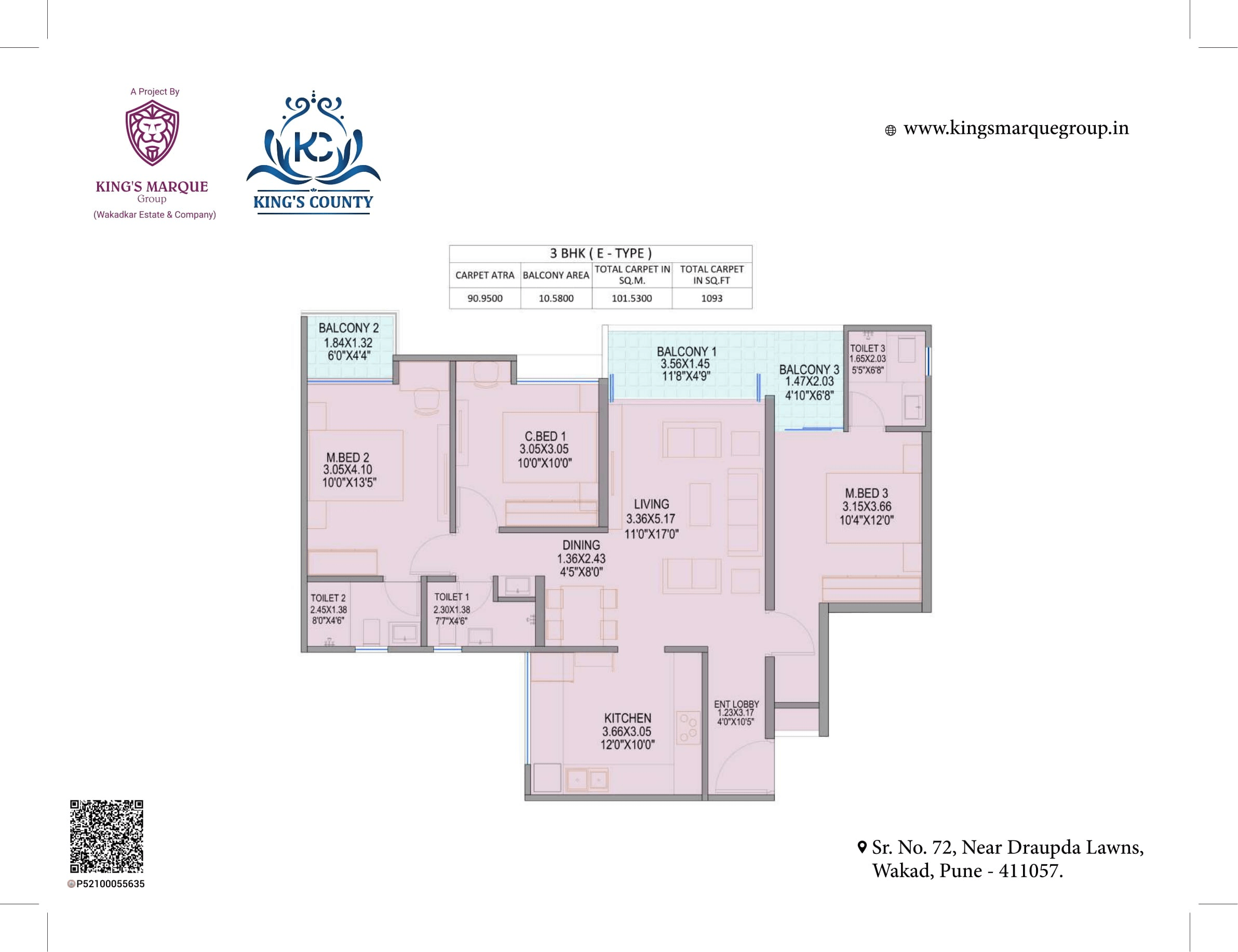 Unit plan - 1093 sq.ft.