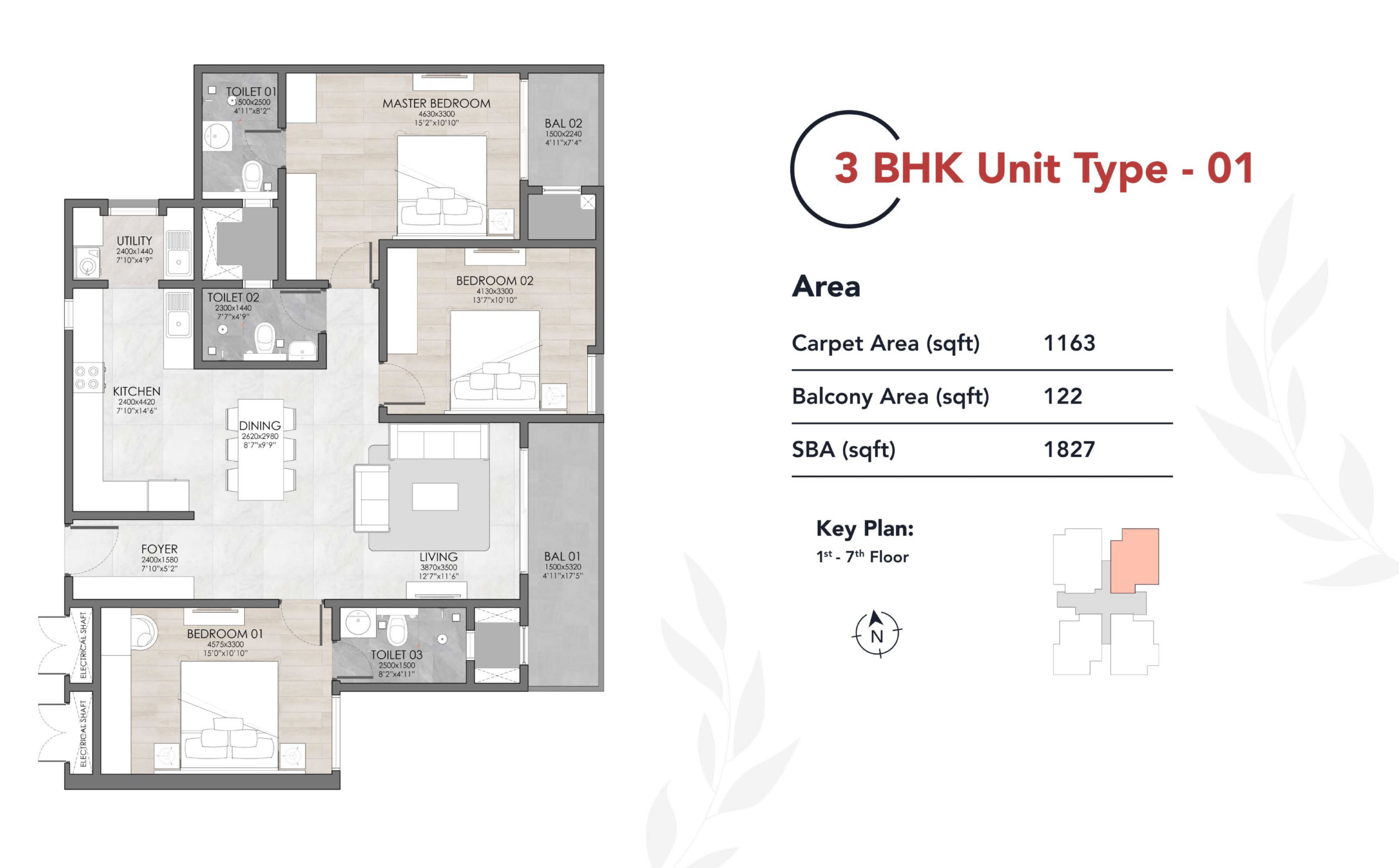 Suyug The 1 Unit plan - 1163 sq.ft.
