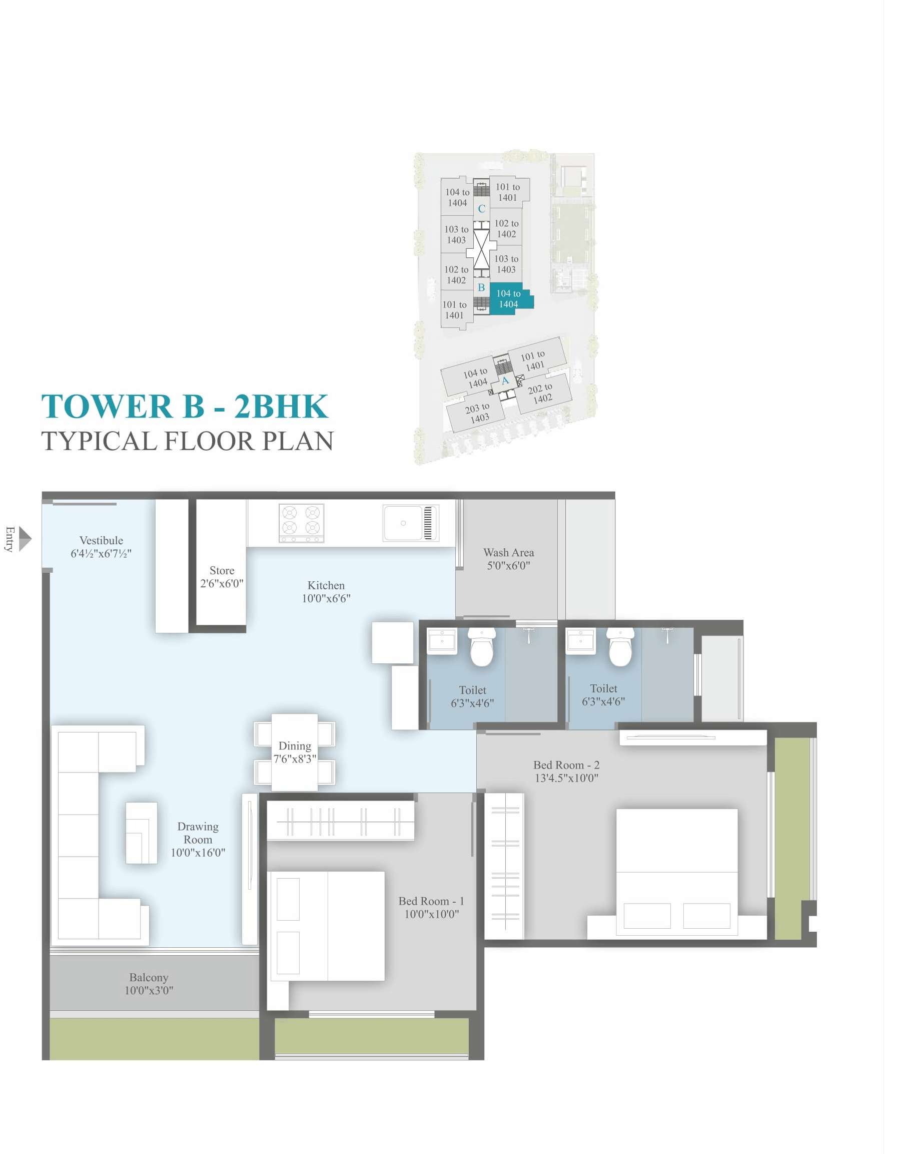 Unit plan - 612 sq.ft.