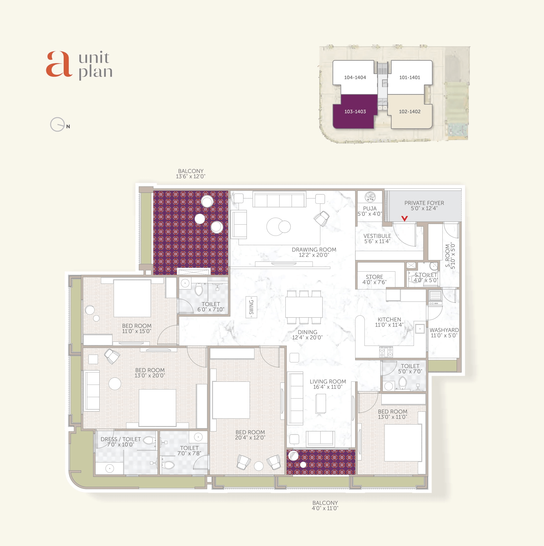 Unit plan - 2470 sq.ft.