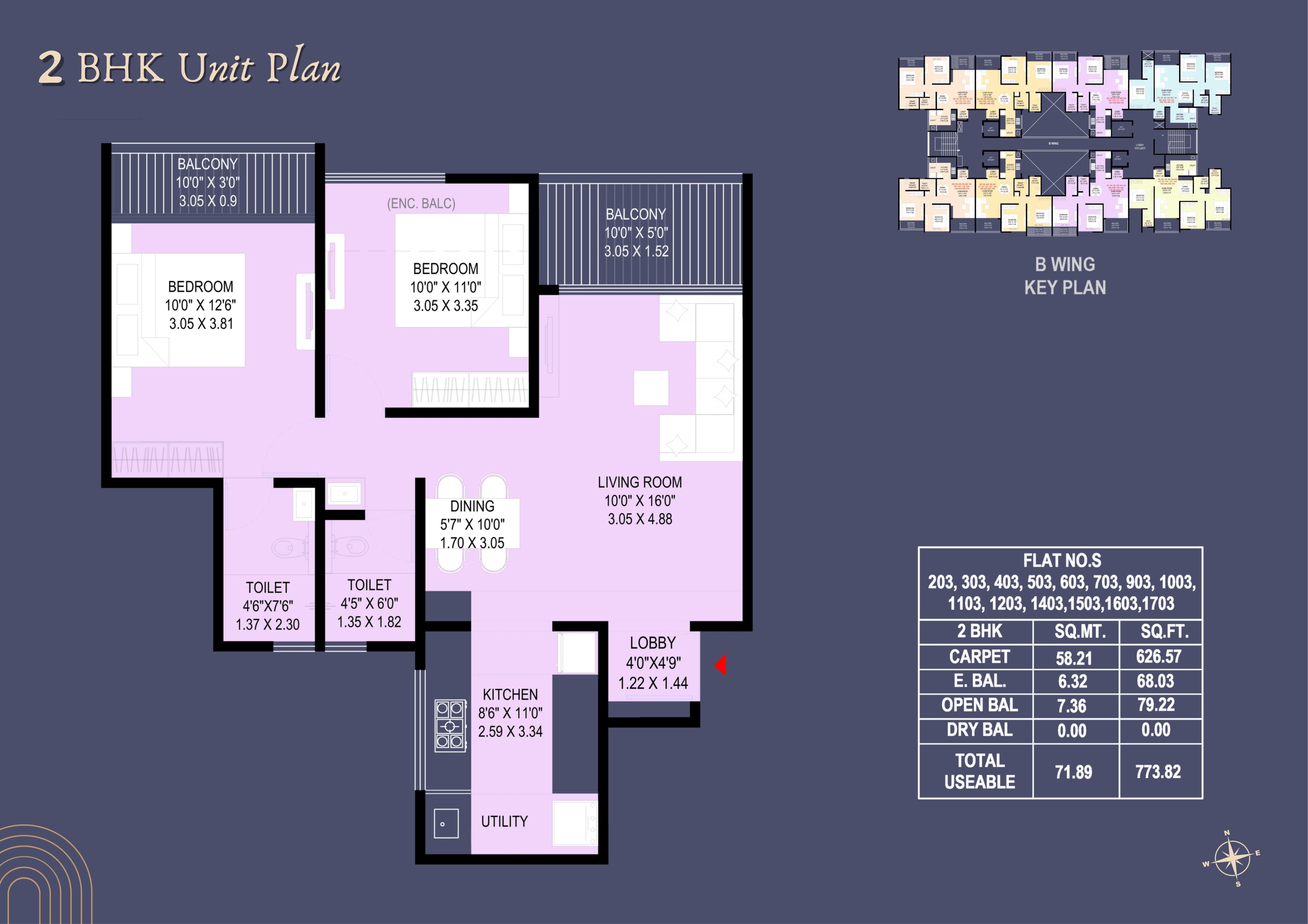 Unit plan - 774 sq.ft.