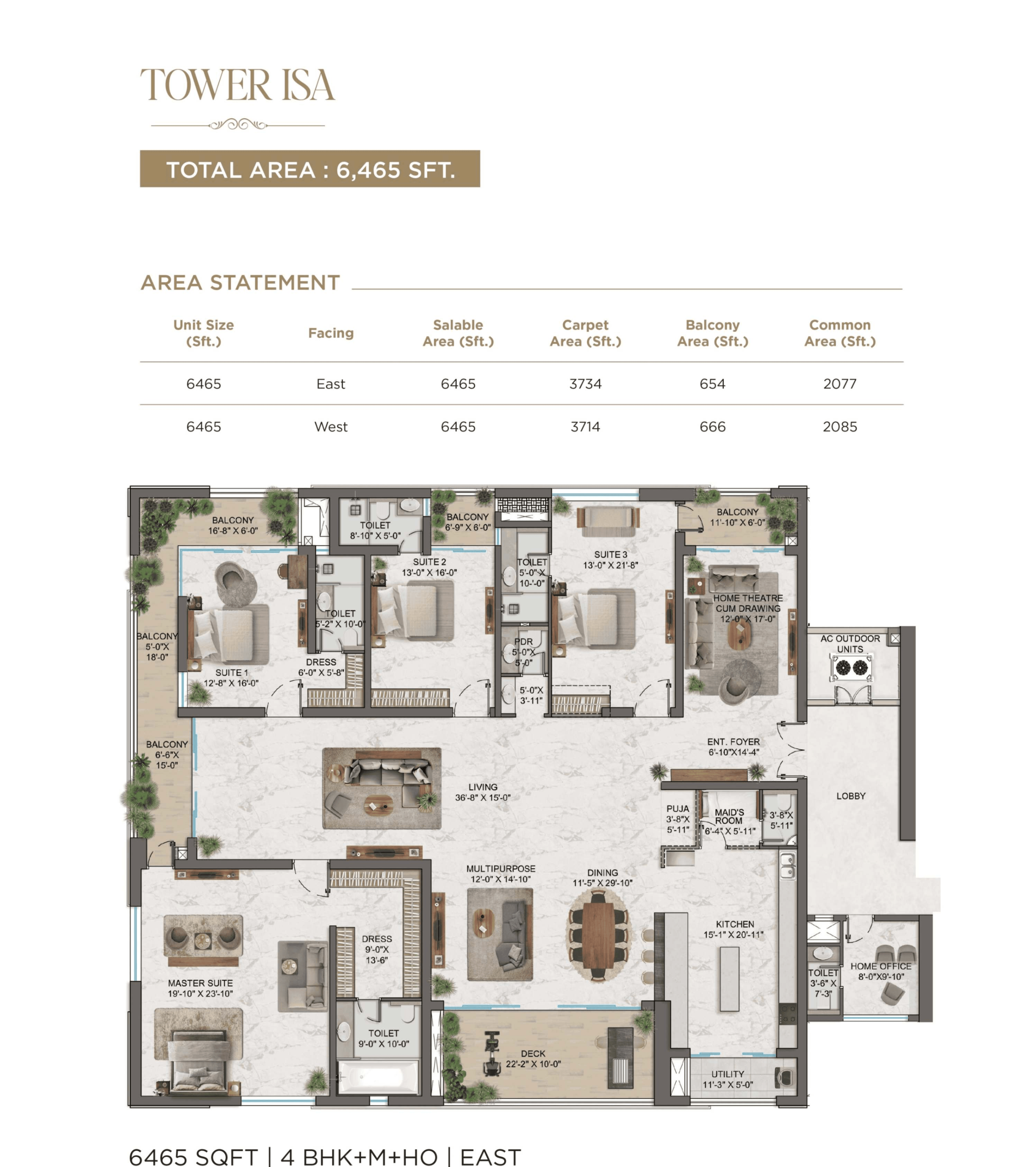 One by MSN Unit plan - 4545 sq.ft.