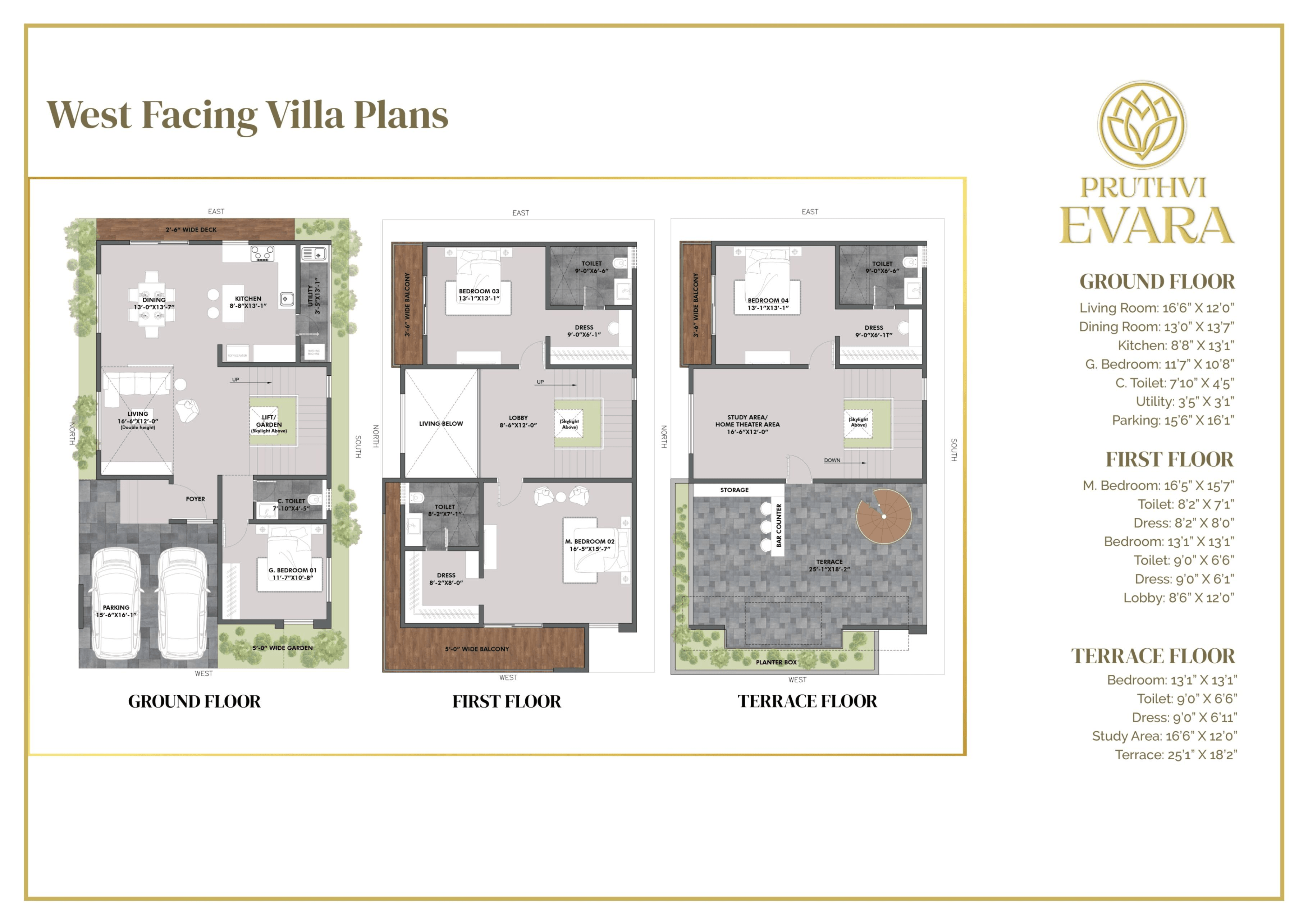 Pruthvi Evara Unit plan - 1568 sq.ft.