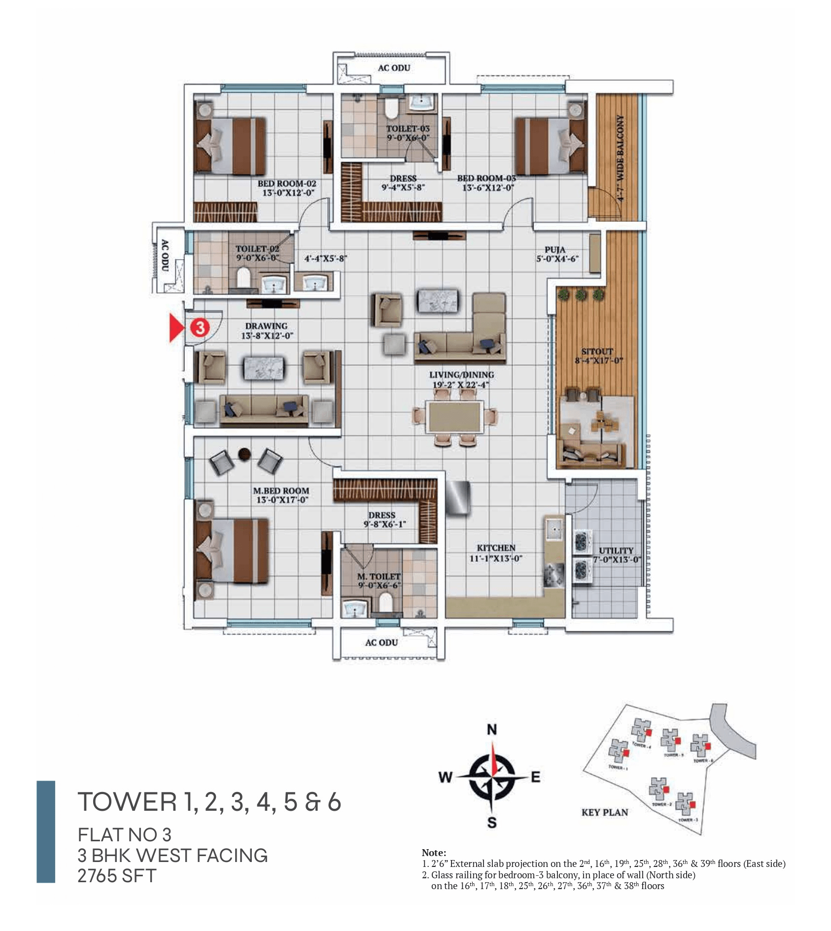Unit plan - 1936 sq.ft.