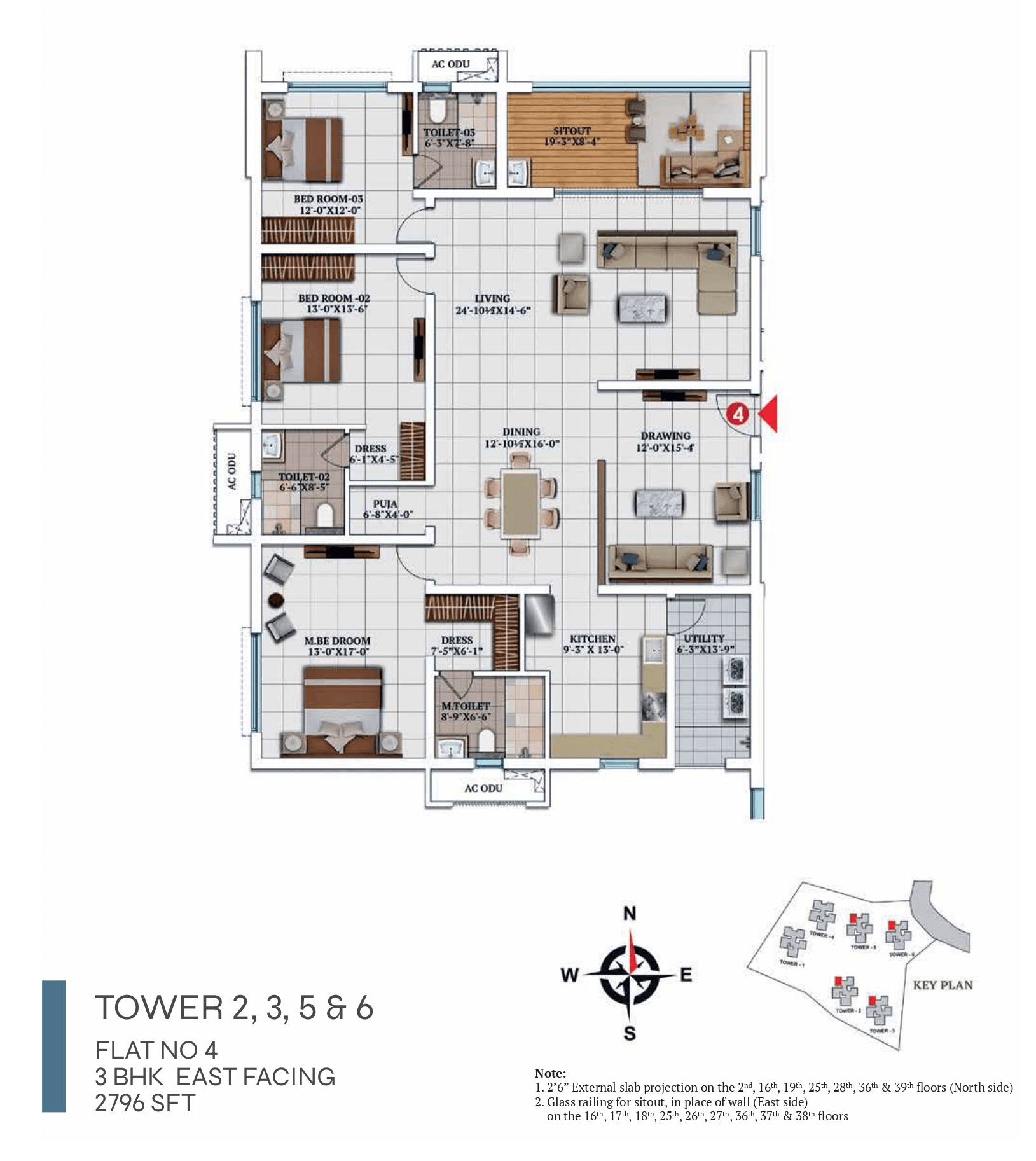 My Home Apas Unit plan - 1957 sq.ft.