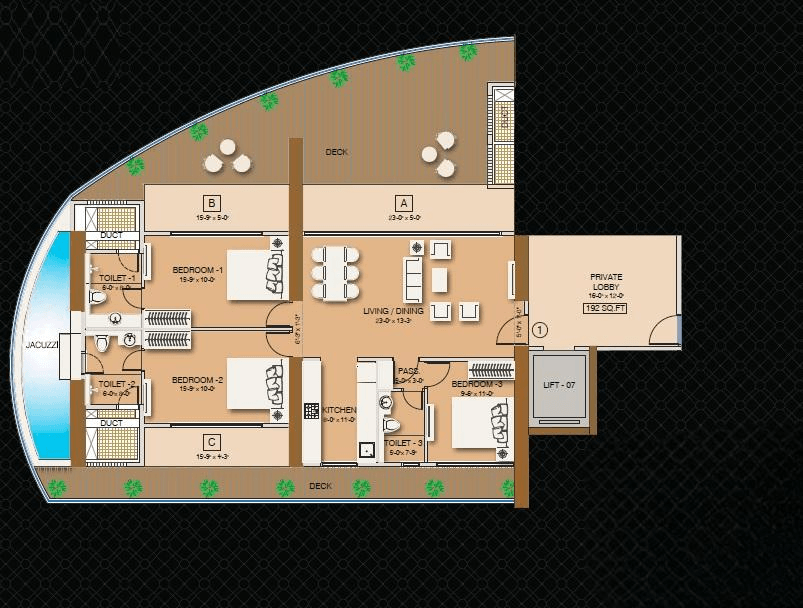 Unit plan - 2300 sq.ft.